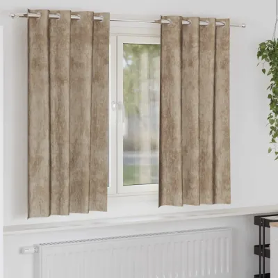 vidaXL Cortine din catifea 2 buc. Șampanie 175 x 140 cm Catifea