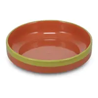 Farfurie verde/portocalie adâncă din gresie ø 21 cm Duo – ONA