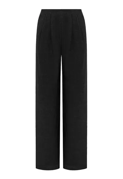 Pantaloni cu croiala ampla Ora - Negru