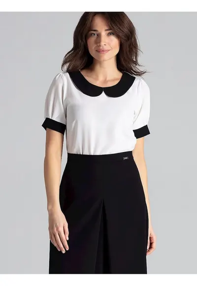 Bluza dama bej - scurta - eleganta - poliester 80% - elastan 3%