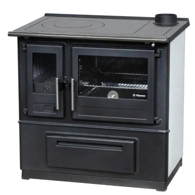 Soba de gatit SL85 Alb cu plita si cuptor - 8kW - racord dreapta