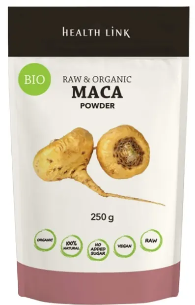 Pudră de maca organică, uscată la soare, 250 g, Health Link