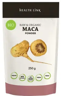 Pudră de maca organică, uscată la soare, 250 g, Health Link
