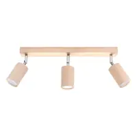 Plafonieră din lemn Sollux Ludwik, lungime 45 cm