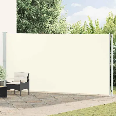 vidaXL Copertină laterală retractabilă de terasă, crem, 200x614 cm