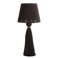 Veioză maro închis cu abajur textil (înălțime 58 cm) Espino – Light & Living