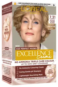 L'Oréal Excellence Creme Vopsea de păr fără amoniac Age Perfect Nudes, 7.31 Linen Blond