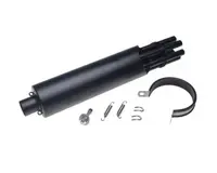 Toba de esapament, model minigun, culoare negru