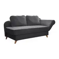 Șezlong gri cu tapițerie din catifea reiată (cu colț pe partea dreaptă) Chic Charlotte – Miuform