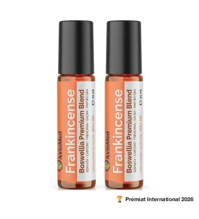 AxioMed Frankincense Oil Roll-On – ulei esential de tamaie cu 5 specii Boswellia – 20 ml