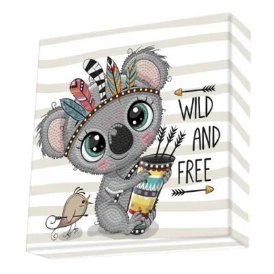 Set creativ tablou Wild and Free, pictura cu diamante