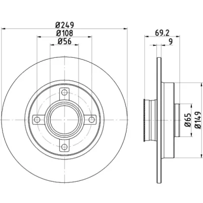 Disc frana TEXTAR 92202103