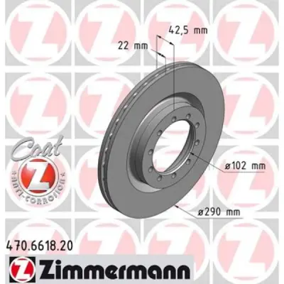 Disc frana ZIMMERMANN 470.6618.20
