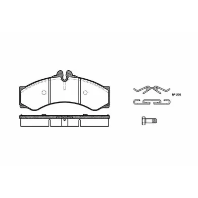 Set placute frana, frana disc REMSA 0614.00