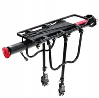 Portbagaj spate pentru bicicleta, tija de prindere si stop, aluminiu, max 50 kg