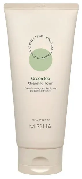 Missha Spumă de curățare Creamy Latte Green Tea, 172 ml