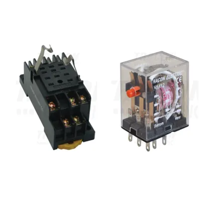 Pachet Releu Miniaturizat 12V AC si Soclu Compatibil RM12