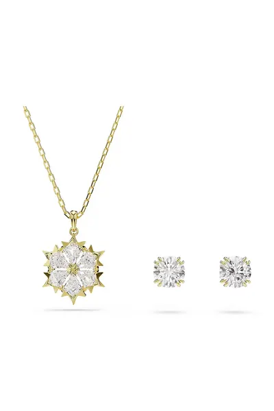 Swarovski colier și cercei pentru femei placat cu aur zirconiu cubic MAGIC