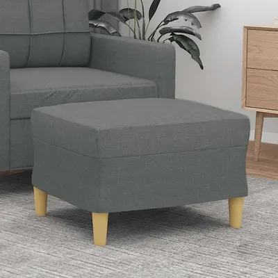 vidaXL Taburet, gri închis, 60x50x41 cm, material textil