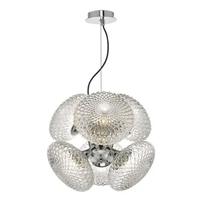 Lampa suspendata Bibiana 6 Light Pendant Polished Chrome And Clear Glass