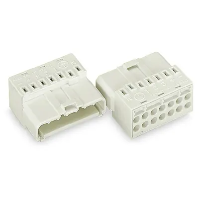 Male connector with connect. for ground; 5-pole