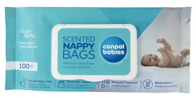 Saculeți pentru scutece Canpol – Aromatizați, 100 bucăți