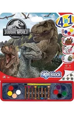 Set pentru desen. Giga block. Jurassic World 4 in 1