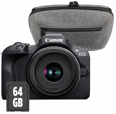Aparat foto Canon - EOS R100 Travel Kit, RF-S 18-45mm f/4.5-6.3 IS STM
