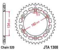 JT - Foaie (spate) Aluminiu JTA1308, 46 dinti - CBR600 01 900 00