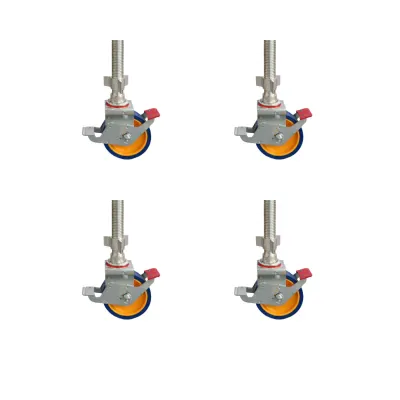 Set de 4 roti pentru schela din aluminiu cu frana 8 inch