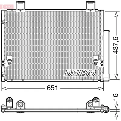 Radiator AC condensator cu uscator potrivit TOYOTA HILUX VII 2.5D 3.0D 03.05-09.15