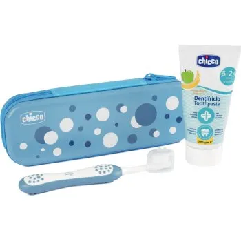 Chicco Always Smiling Set 6m+ set pentru îngrijirea dentară cu sac