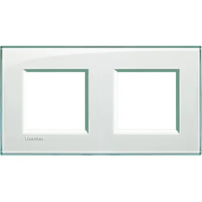 Rama ornament 2 posturi ( 2x2P ) Bticino Living Light LNA4802M2KA, aquamarine