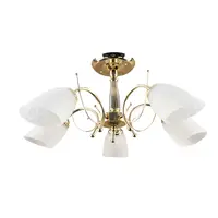 Lustra Blossom Auriu+Alb 5xE27 60W