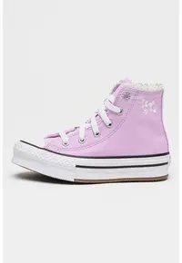 Tenisi flatfom cu model floral Chuck Taylor All Star - Lila