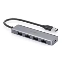 Hub USB Ugreen - CМ219, 4xUSB3.0/USB-A, gri