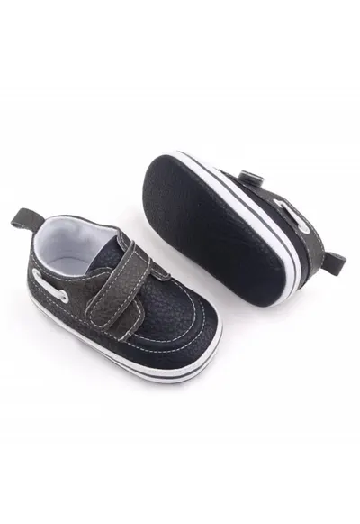 Pantofi tip mocasini Model AL 19921 - Pentru bebelusi - Piele ecologica - Baieti - 3-6 - Negru - - Negru