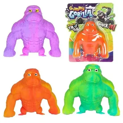 Jucărie elastică antistres Toi Toys - Gorilă, mică, sortiment