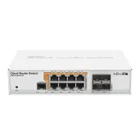 Switch cu 8 porturi PoE Gigabit MikroTik Cloud Router CRS112-8P-4S-IN, 4 porturi SFP, cu management, PoE