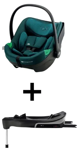 Coș auto KinderKraft - I-Care, Harbor Blue + bază Isofix