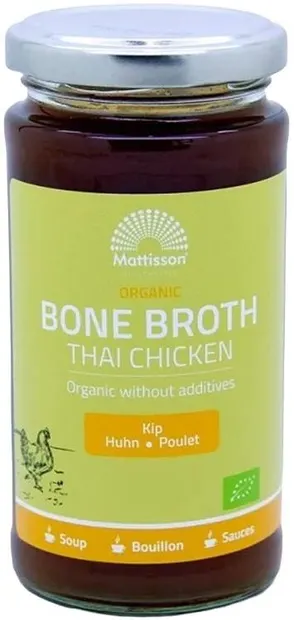 Organic Thai Chicken Bone Broth, 240 ml, Mattisson Healthstyle
