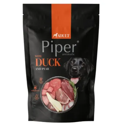 Hrana umeda pentru caini Piper Adult cu rata pere 500 gr