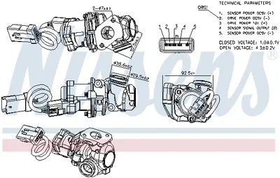 Supapa Egr Potrivit Volvo C30, S40 Ii, V50; Ford Focus C-Max, Focus Ii 1.6d 10.03-12.12