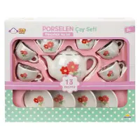 Set de ceai, din portelan, Little Chef, 13 piese