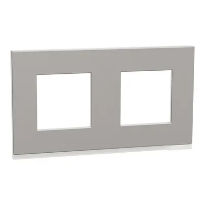 Placa ornament, Unica Pure, doua module, aluminiu
