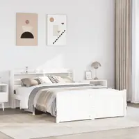 Gossi cadru de pat cu tablie fara saltea, alb, 160x200 cm