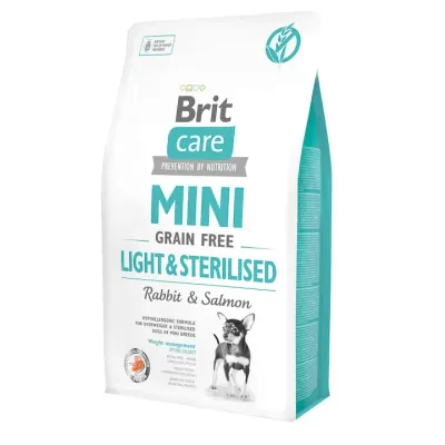 Hrana uscata pentru caini Brit Care GF Mini Light Sterilised 2 Kg