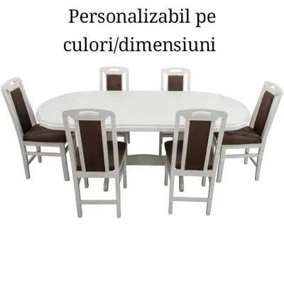 Set Com 2 Masa 160/195/95/76 + 6 Scaune