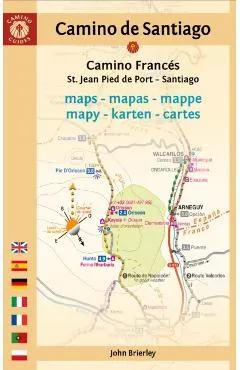 Camino de Santiago Maps (Camino Francés): St. Jean Pied de Port - Santiago de Compostela
