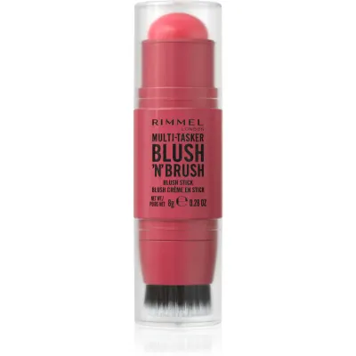 Rimmel Multi-Tasker Blush'N'brush blush stick cu pensulă culoare 150 Cherry On Point 8 g